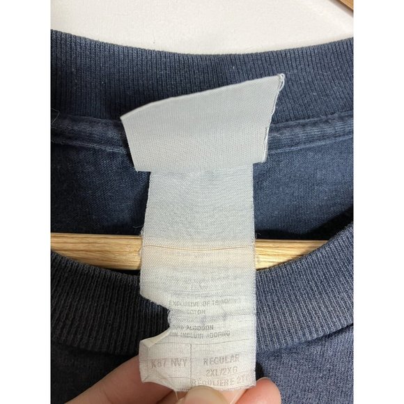 Carhartt Men's Blue Distressed Hip Hop Grunge 2XL T-Shirt - Picture 6 of 9